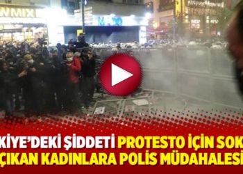 T&uuml;rkiye&rsquo;deki şiddeti protesto i&ccedil;in sokağa &ccedil;ıkan kadınlara polis m&uuml;dahalesi