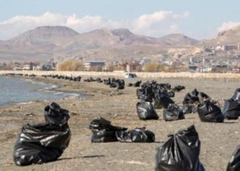 Van G&ouml;l&uuml;&rsquo;nden 40 ton &ccedil;&ouml;p toplandı