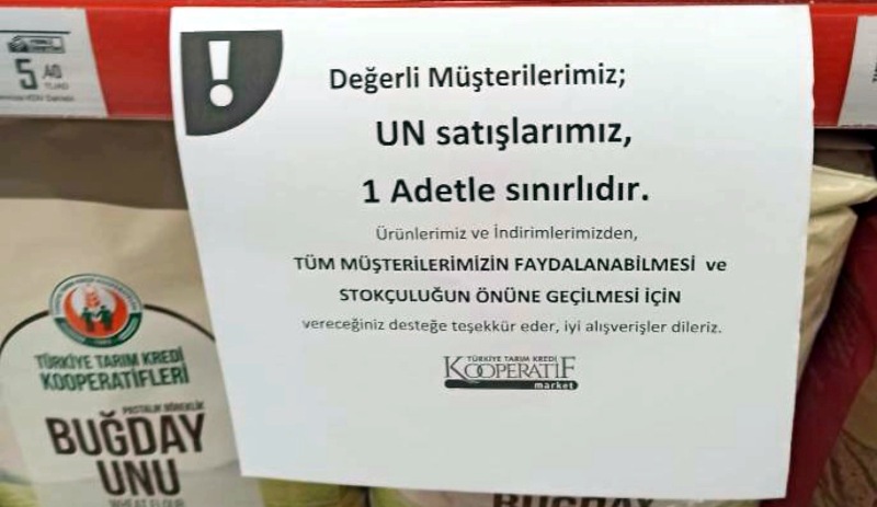 Yağ ve şekerden sonra un satışına da kota