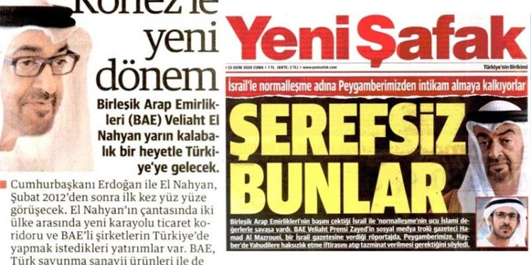 Yeni Şafak'tan U dönüşü: 'Şerefsiz bunlar' manşetinden 'Körfez'de yeni dönem'e