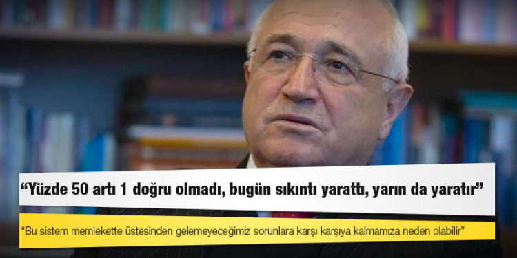 Çiçek: 50 +1'in hem bugün hem de gelecekte önemli sıkıntılara sebebiyet vereceğini, Türkiye'yi bir kaosa sürükleyeceğini yine söylüyorum
