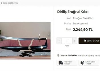İnternetten, kargo ücreti yok: Diriliş Ertuğrul kılıcı