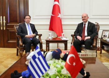 İçişleri Bakanı Soylu, Yunanistan Göç ve İltica Bakanı Mitarakis ile görüştü
