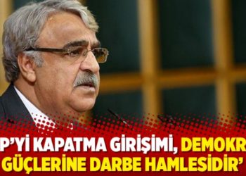 &lsquo;HDP&rsquo;yi kapatma girişimi, demokrasi g&uuml;&ccedil;lerine darbe hamlesidir&rsquo;