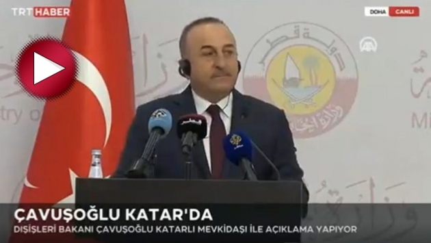 Çavuşloğlu’na “Katar’a mali destek talep etmek için mi geldiniz?” diye sorulunca TRT yayını kesti