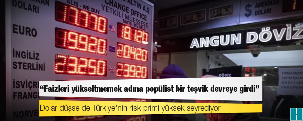 Dolar düşse de Türkiye'nin risk primi yüksek seyrediyor: 'Faizleri yükseltmemek adına popülist bir teşvik devreye girdi'