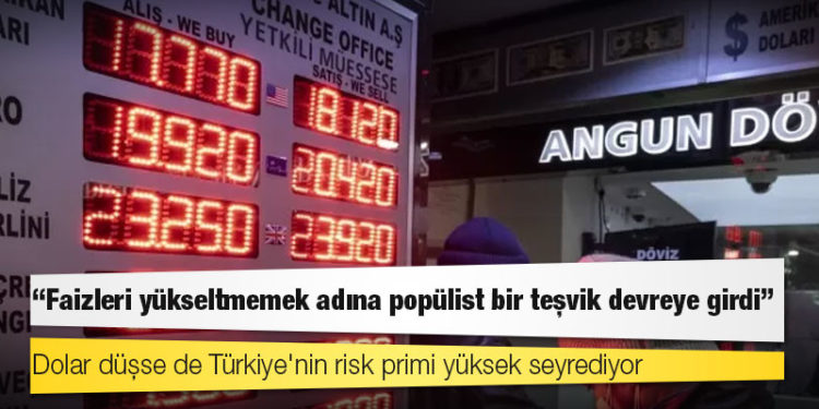 Dolar düşse de Türkiye'nin risk primi yüksek seyrediyor: 'Faizleri yükseltmemek adına popülist bir teşvik devreye girdi'