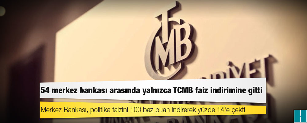 54 merkez bankası arasında yalnızca TCMB faiz indirimine gitti