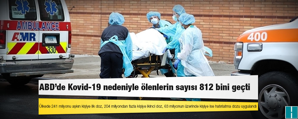 ABD'de Kovid-19 nedeniyle ölenlerin sayısı 812 bini geçti