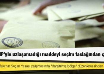 AKP, MHP’yle uzlaşamadığı maddeyi seçim taslağından çıkardı