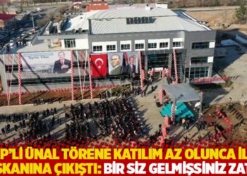 AKP&rsquo;li &Uuml;nal t&ouml;rene katılım az olunca il&ccedil;e başkanına &ccedil;ıkıştı: Bir siz gelmişsiniz zaten
