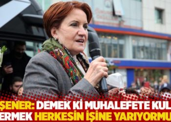 Akşener: Demek ki muhalefete kulak vermek herkesin işine yarıyormuş