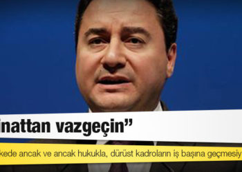 Ali Babacan: Faiz bir ülkede ancak ve ancak hukukla, dürüst kadroların iş başına geçmesiyle düşer