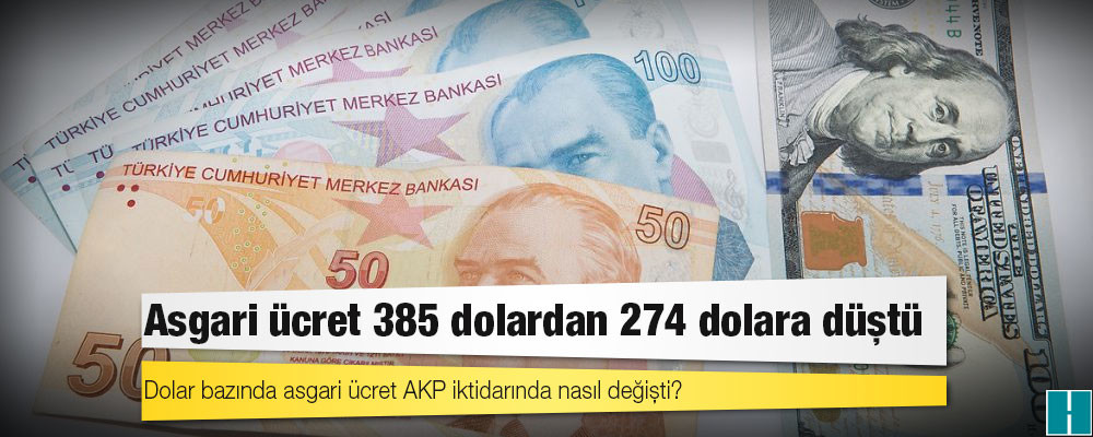 Asgari ücret 385 dolardan 274 dolara düştü: Dolar bazında asgari ücret AKP iktidarında nasıl değişti?