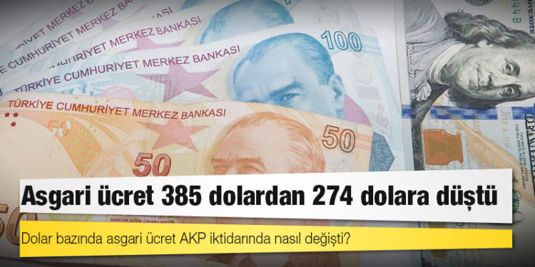 Asgari ücret 385 dolardan 274 dolara düştü: Dolar bazında asgari ücret AKP iktidarında nasıl değişti?
