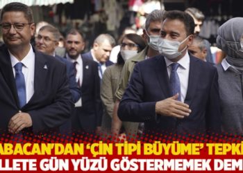 Babacan'dan '&Ccedil;in tipi b&uuml;y&uuml;me' tepkisi: Millete g&uuml;n y&uuml;z&uuml; g&ouml;stermemek demek