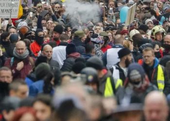 Belçika’daki protestoda gözaltı sayısı 55’e yükseldi