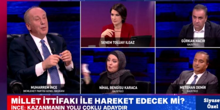 'Bir daha sizin kanalınıza gelmeyeceğim' diyen İnce, aynı kanala konuk oldu