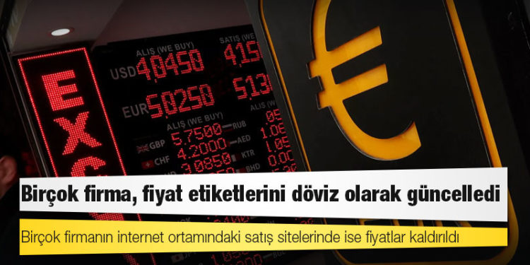Birçok firma, fiyat etiketlerini döviz olarak güncelledi