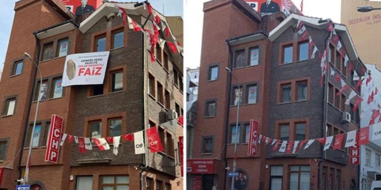 CHP'nin pankartına valilik engeli