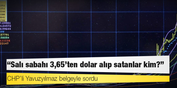 CHP’li Yavuzyılmaz belgeyle sordu: Salı sabahı 3,65’ten dolar alıp satanlar kim?