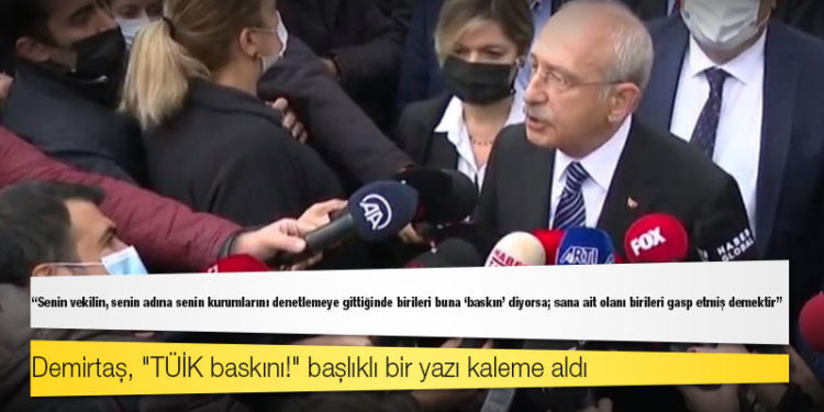 Demirtaş: Senin vekilin senin adına senin kurumlarını denetlemeye gittiğinde birileri buna baskın diyorsa; sana ait olanı birileri gasp etmiş demektir