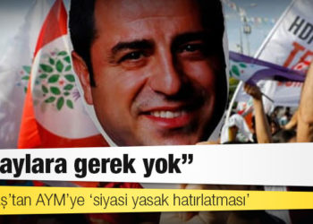 Demirtaş’tan AYM’ye ‘siyasi yasak hatırlatması’: Saraylara gerek yok