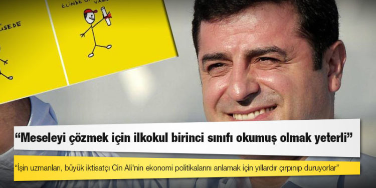 Demirtaş’tan “Cin Ali” çizimleri: Meseleyi çözmek için ilkokul birinci sınıfı okumuş olmak yeterli