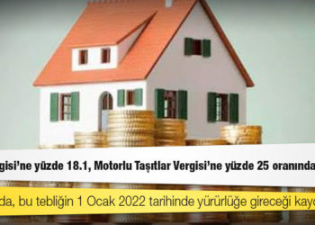 Emlak Vergisi'ne yüzde 18.1, Motorlu Taşıtlar Vergisi'ne yüzde 25 oranında zam
