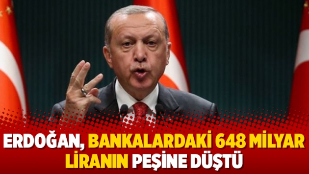 Erdoğan, bankalardaki 648 milyar liranın peşine düştü