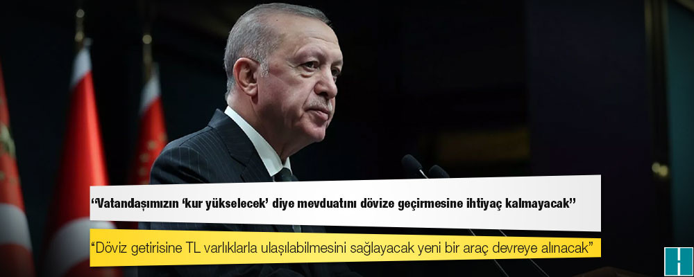 Erdoğan'dan 'finansal alternatif' açıklaması: Vatandaşımızın 'kur yükselecek' diye mevduatını dövize geçirmesine ihtiyaç kalmayacak