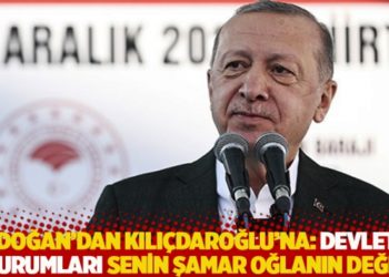 Erdoğan&rsquo;dan Kılı&ccedil;daroğlu&rsquo;na: Devletin bu kurumları senin şamar oğlanın değil
