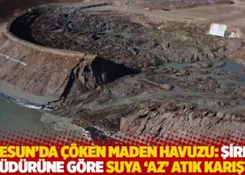 Giresun’da çöken maden havuzu: Şirket müdürüne göre suya 'az' atık karıştı