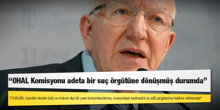 Göreve iade talebini reddedilen Anayasa Hukukçusu Kaboğlu: OHAL Komisyonu adeta bir suç örgütüne dönüşmüş durumda