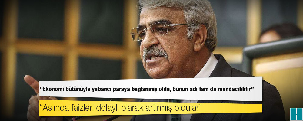 HDP Eş Genel Başkanı Sancar: Ekonomi bütünüyle yabancı paraya bağlanmış oldu, bunun adı tam da mandacılıktır