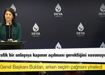 HDP Eş Genel Başkanı Buldan, erken seçim çağrısını yineledi: Demokratik bir anlayışa kapının açılması gerektiğini savunuyoruz