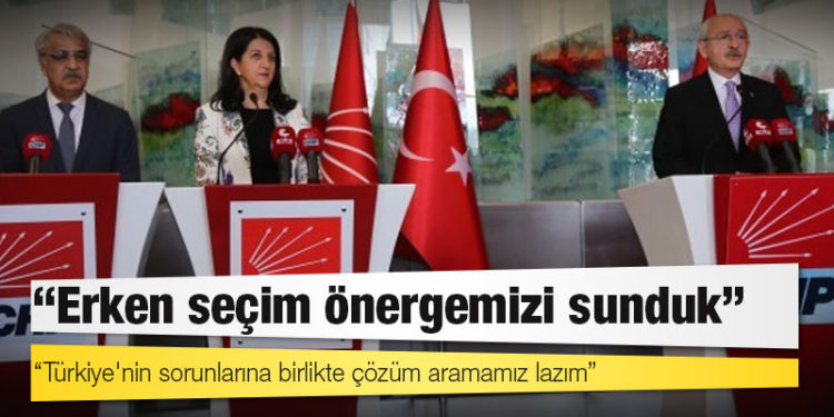 HDP’den CHP’ye ziyaret: Erken seçim önergemizi sunduk