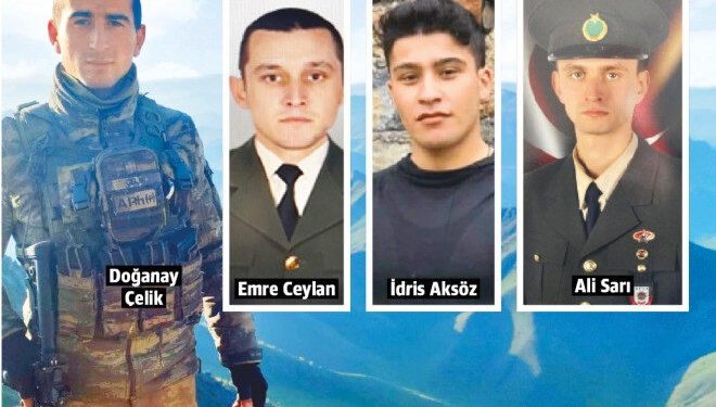 Irak’ın kuzeyinde 3 uzman çavuş ve Suriye’de bir asker hayatını kaybetti