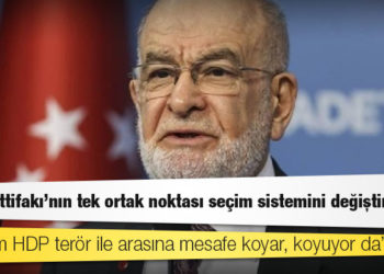 Karamollaoğlu: 'Millet İttifakı'nın tek ortak noktası seçim sistemini değiştirmek'