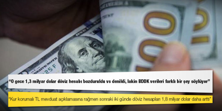 Karar yazarı Kahveci: Kur korumalı TL mevduat açıklamasına rağmen sonraki iki günde döviz hesapları 1,8 milyar dolar daha arttı