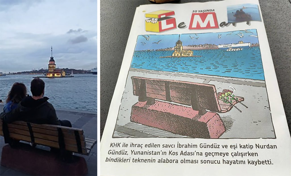 LeMan, Ege’de can veren KHK’lı savcı İbrahim Gündüz ve eşini sayfalarına taşıdı