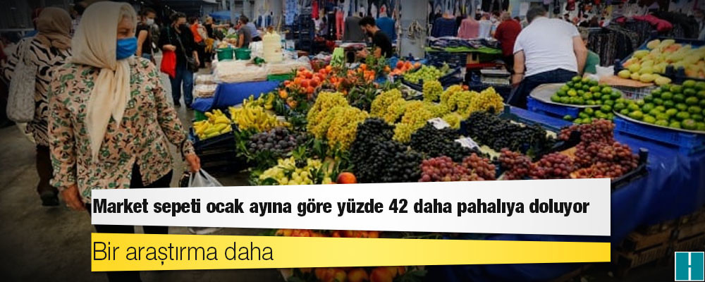 Market sepeti ocak ayına göre yüzde 42 daha pahalıya doluyor