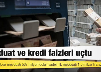 Mevduat ve kredi faizleri uçtu; bireylerin dolar mevduatı 537 milyon dolar, vadeli TL mevduatı 1,5 milyar lira azaldı