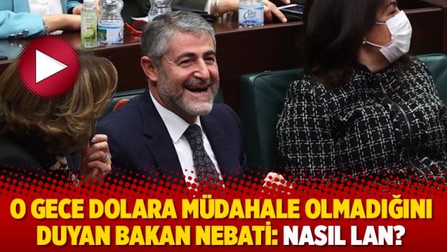 O gece dolara müdahale olmadığını duyan Bakan Nebati: Nasıl lan?