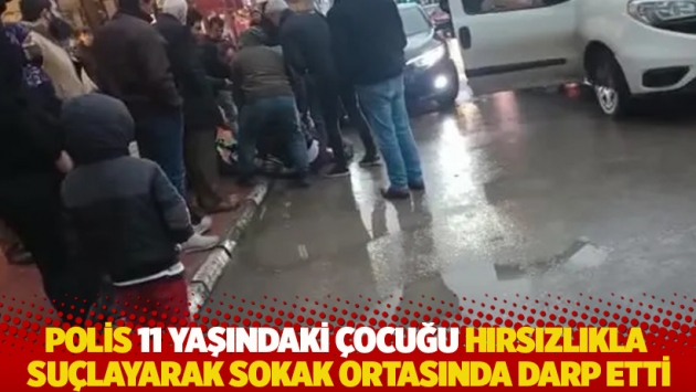 Polis 11 yaşındaki çocuğu bisiklet hırsızlığıyla suçlayarak sokak ortasında darp etti