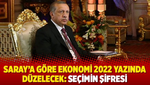 Saray’a göre ekonomi 2022 yazında düzelecek: Seçimin şifresi