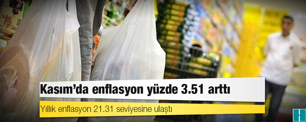 TÜİK: Kasım'da enflasyon yüzde 3.51 arttı