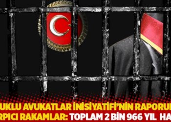 Tutuklu Avukatlar İnisiyatifi'nin raporunda &ccedil;arpıcı rakamlar: Toplam 2 bin 966 yıl hapis
