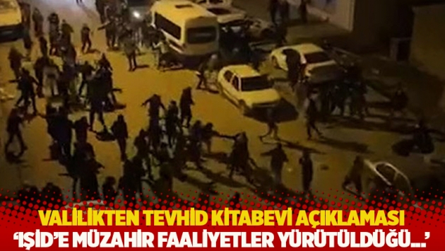 Valilikten Tevhid Kitabevi açıklaması: IŞİD'e müzahir faaliyetler yürütüldüğü...