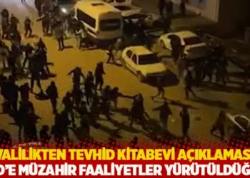 Valilikten Tevhid Kitabevi açıklaması: IŞİD'e müzahir faaliyetler yürütüldüğü...
